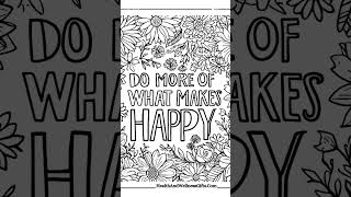 Printable Self-care Quotes Coloring Pages Instant downloadable pdf bundle