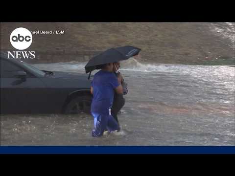 Flash flood threat for millions as storm moves north