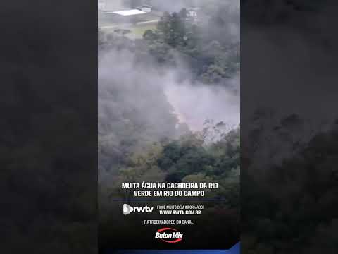 Muita água na cachoeira da Rio Verde em Rio do Campo