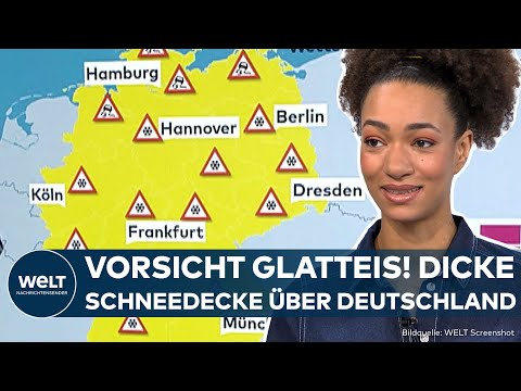 KRACHENDER WINTEREINBRUCH: Dicke Schneedecke legt sich über Teile Deutschlands | WELT WETTER