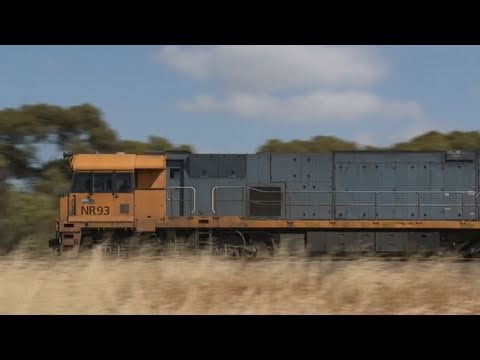 Australian Freight Train in Country Victoria - Pacific National Trains Down Under.