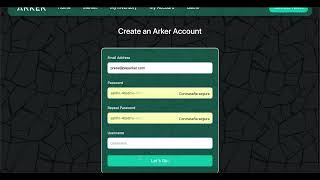 How to create an account on Arker