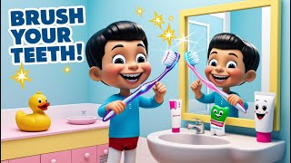 Brush Your Teeth Song for Children | Animated Morning Routine Song
