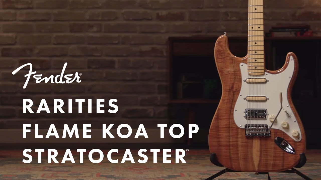 Rarities Flame Koa Top Stratocaster I Rarities Collection I Fender - YouTube