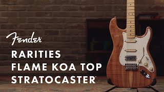 Video thumbnail for Rarities Flame Koa Top Stratocaster I Rarities Collection I Fender by Fender