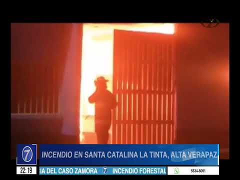 Incendio en Santa Catalina La Tinta, Alta Verapaz