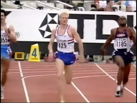 Jerome Young 44.87 vs Iwan Thomas 44.98 vs Robert Maćkowiak 45.26 NR 400m 1997 World Championships
