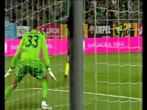 Gol de Jairo Samperio (Sevilla FC) - (min 2' 35'' ) - Slask Wroclaw vs Sevilla FC - Europa League