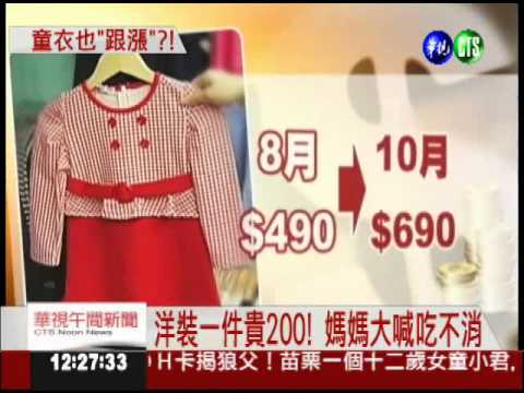 國際棉價上漲 童裝一件貴200!