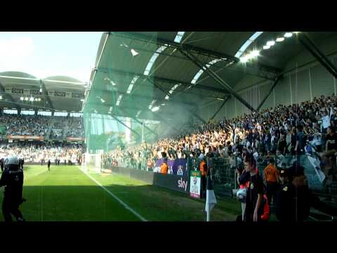 Rapid-Chaoten stürmen Spielfeld, Wiener Derby, 22.05.11