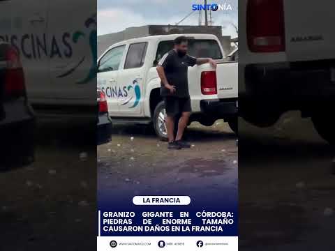 ¡GRANIZO GIGANTE EN CÓRDOBA! Piedras enormes golpearon La Francia durante la Expo Dinámica