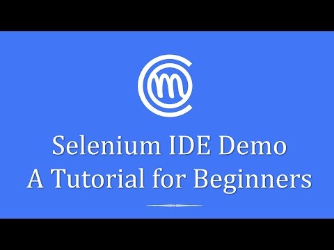 Selenium IDE Demo A tutorial for beginners Video