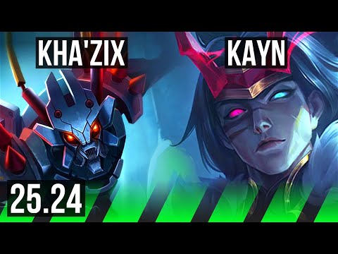 KHA'ZIX vs KAYN (JGL) | Good KDA: 14/1/11 | KR Master | 25.24