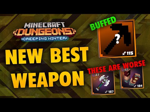 The NEW Best Weapon in Minecraft Dungeons: Creeping Winter DLC (VERY STRONG!!)