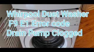 Whirlpool Duet Washer F9 E1 error code