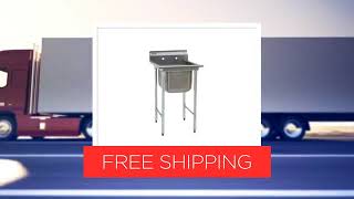 Eagle Group 314-24-1-18R Commercial Sink, (1) One Compartment, Stainless Steel Construction with Galvanized Steel Legs and With Right-hand Drainboard - 46.75" W