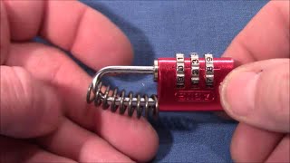 (picking 101) ABUS 145/20 3 wheel combination padlock decoded (with the help of a spring)