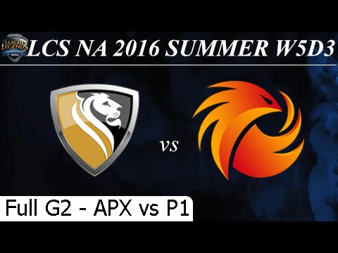 APX vs P1 Game 2 Full 03/07/2016 - LCS NA Summer 2016 W5D3M9 Apex vs Phoenix1