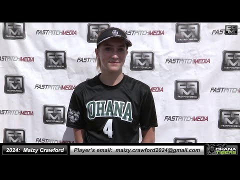 2024 Maizy Crawford 3.85 GPA - First Base and Outfielder Softball Skills Video - Ohana Tigers