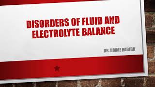 Download Lagu Fluid and electrolytes balance, lecture 1 by Dr Umme Habiba, Bs. NURSING Thumbnail