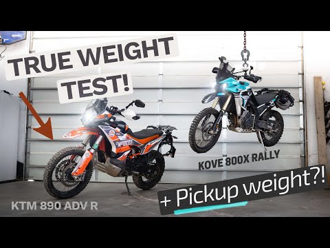 We Dropped Them Both…Kove 800X Rally vs KTM 890 Adv R Weight Test