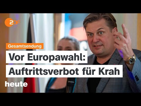 heute 19:00 Uhr vom 22.05.2024 AfD-Spitzenkandidat Krah, Hausarzt-Reform, Europa League (english)
