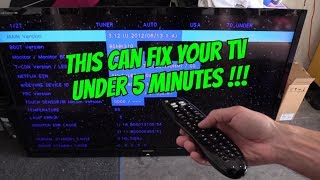 RESET LED LCD SHARP TV FLASHING LIGHT NOT TURNING ON