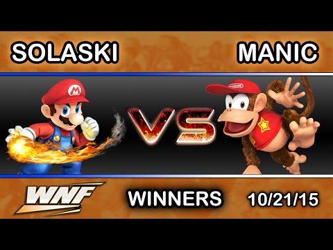 WNF (10/21/15) - Solaski (Mario) Vs. Manic (Diddy Kong) Winners Side - Smash Wii U