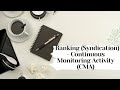 I Banking Syndication Continuous Monitoring Activity CMA