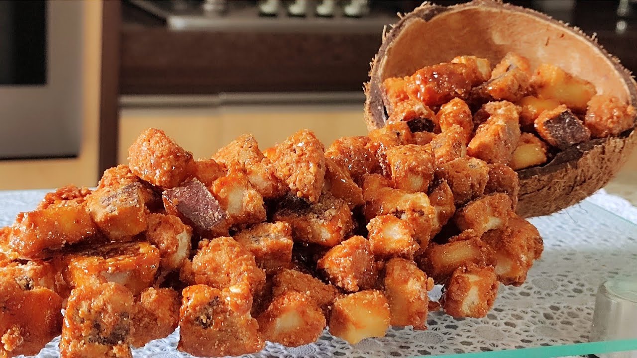 COQUINHO caramelizado CROCANTE basta fazer UMA VEZ pra VICIAR