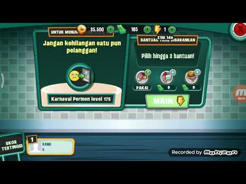 Diner Dash level 175 Bintang 3 - Candy Carnival