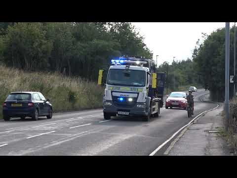 Stalybridge Beavertail & Hagglund BV206 Wildfire Unit Responding - Greater Manchester Fire & Rescue