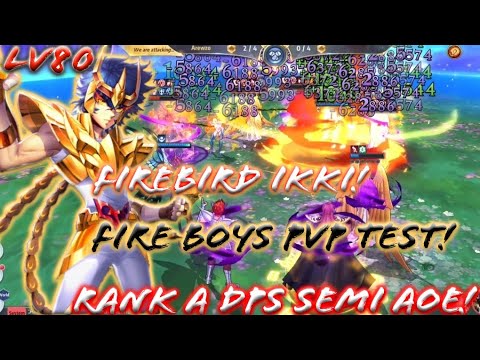 Saint Seiya: Awakening - Firebird Ikki Lv80! Vs Hypnos! Fire Boys Test at PvP Again! For fun!