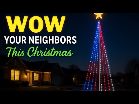 Patriot Glo™ LED Flagpole Christmas Tree