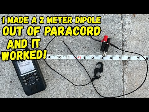 I Made A 2 Meter Dipole Out Of ParaCord & It Worked!  This Is RSE Line.
