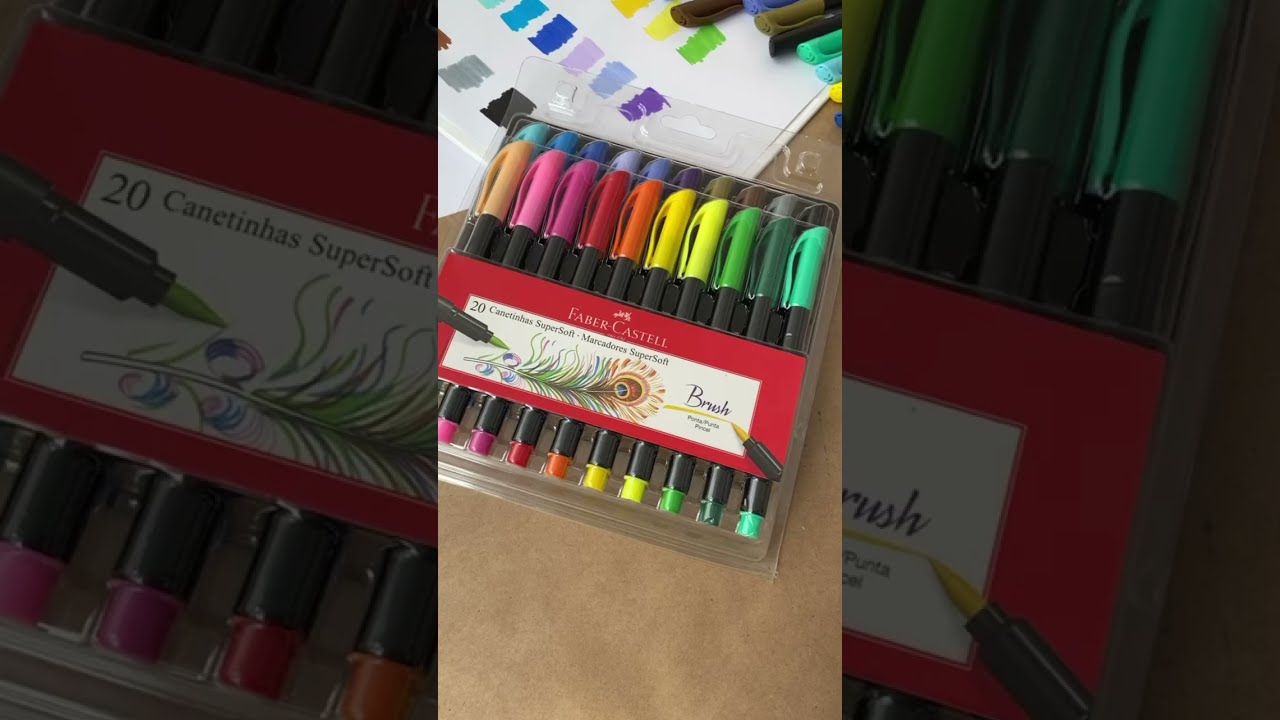 Watch Now BRUSH PEN FABER-CASTELL 20 CORES CANETA SUPERSOFT #shorts #studygrambr #papelaria #fabercastell BRUSH PEN FABER-CASTELL 20 CORES CANETA SUPERSOFT #shorts #studygrambr #papelaria #fabercastell