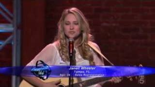 AMERICAN IDOL 9 contestant Janell Wheeler performing "American Boy" (Hollywood Week: Round 1)