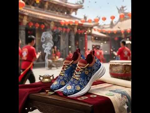 炫彩系列創意運動鞋-鎏金祥瑞