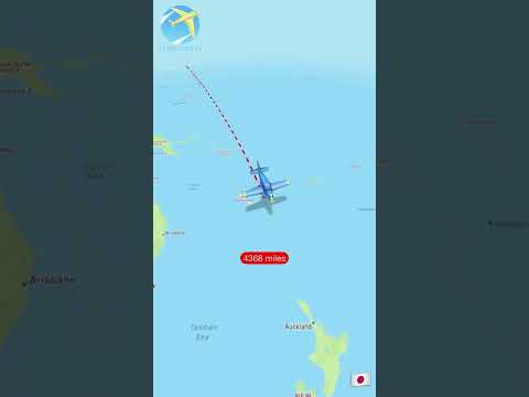 Distance Flying Between Tokyo and Auckland