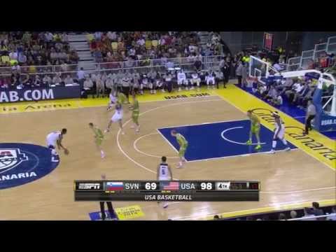 Fiba Basketball Friendly Game USA-SLOVENIA End game