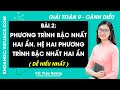 Toán lớp 9 Bài 2: Phương trình bậc nhất hai ẩn. Hệ hai PT bậc nhất hai ẩn - trang 12, 18 - Cánh diều