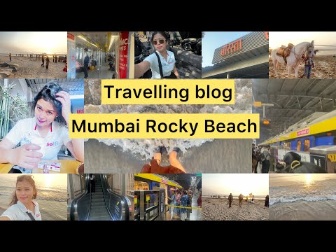 Mumbai Rocky Beach 🏖️ ￼ travelling ￼Vlog || solo traveller