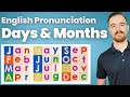 Days and Months in English (Are you pronouncing them correctly?)
