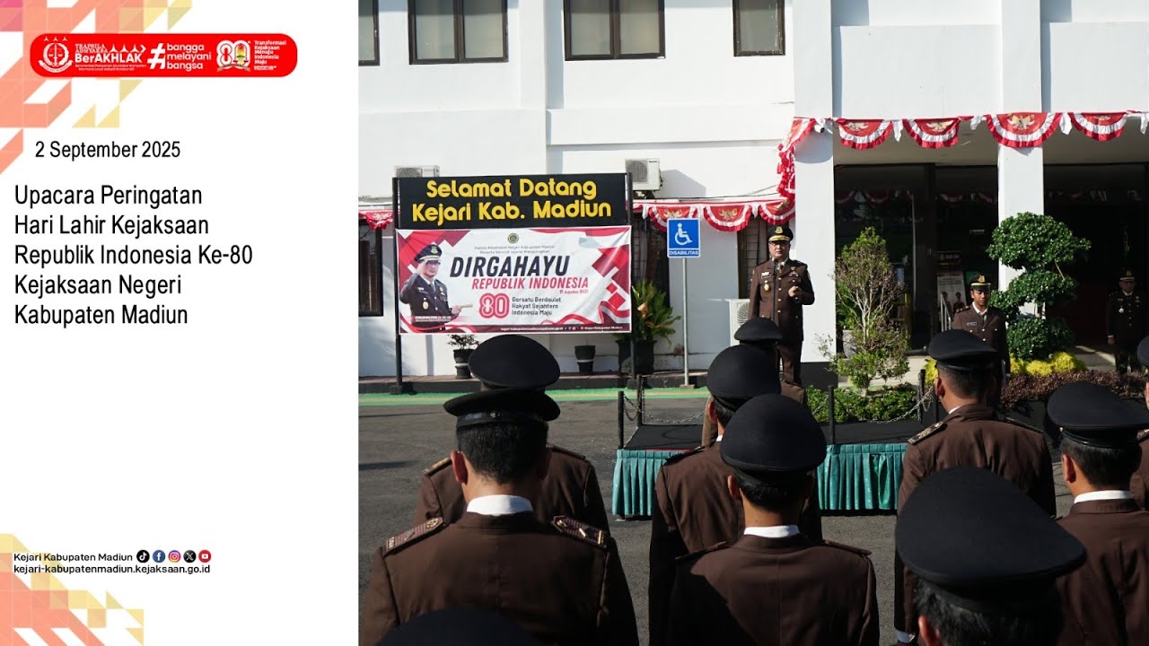 Upacara peringatan Hari Lahir Kejaksaan Republik Indonesia ke-80