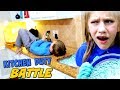 Hope vs Noah Kitchen Duty Battle! SuperHeroKids Skits in Real Life w/ Alice in Wonderland Game