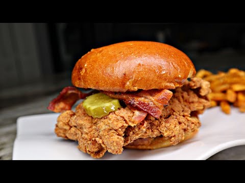 CRISPY Fried Chicken Sandwich Recipe | Better Than Chick-Fil-a & Popeyes