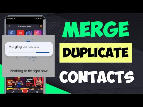 How to erase duplicate contacts on android mobile phone | Merge duplicate contacts in phone