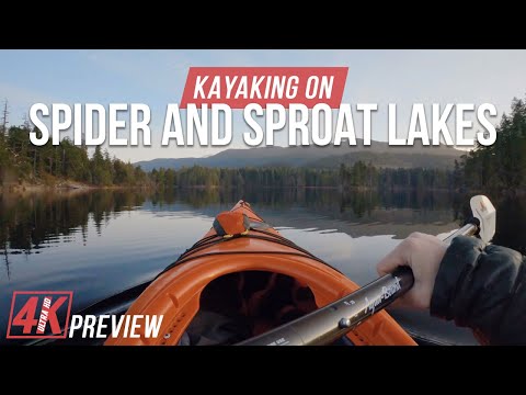 4K Virtual Kayaking on Spider and Sproat Lakes, Canada - Nature Sounds - Short Preview Video