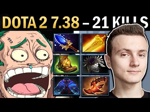 Pudge Gameplay Miracle with 21 Kills and Bearing - Dota 2 7.38
