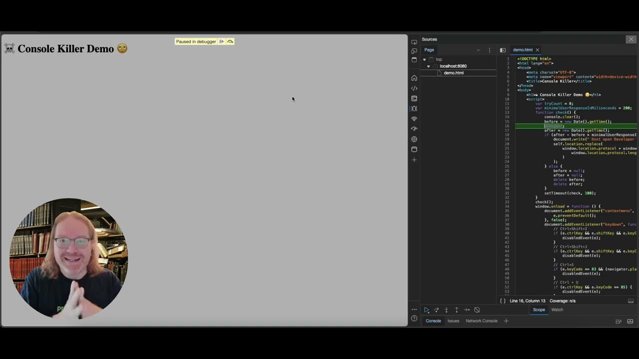GitHub - codepo8/console-killer: A script found in the wild to prevent ...